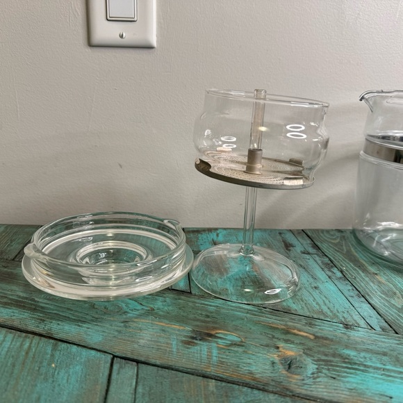 Pyrex Corning Flameware Glass Stovetop Percolator 9 Cup Coffee Pot Vintage - Picture 3 of 11